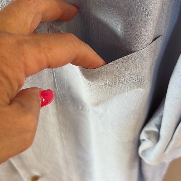 Tommy Bahama original fit light Blue SILK camp shirt button down short sleeve XL - Picture 5 of 12